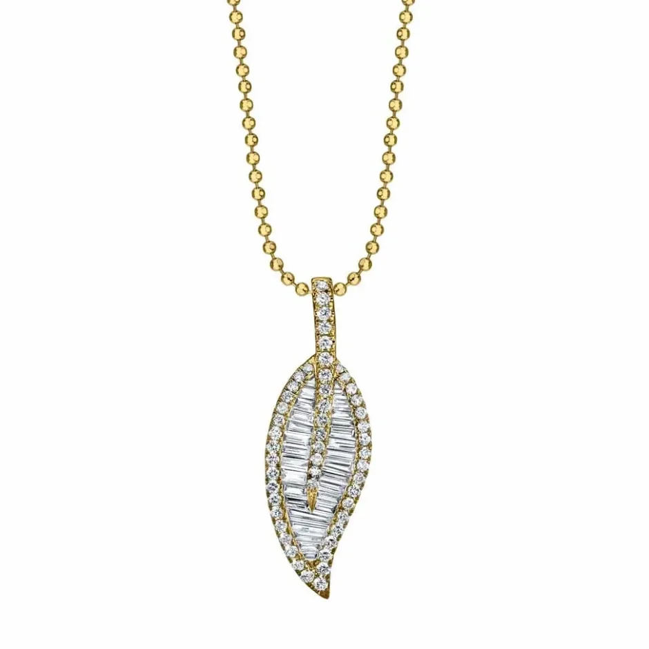 Anita Ko Large Leaf Diamond Necklace