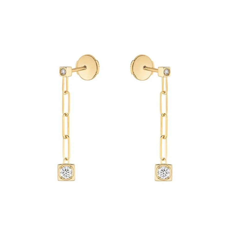 Dinh Van Le Cube Diamant Pendant Earrings