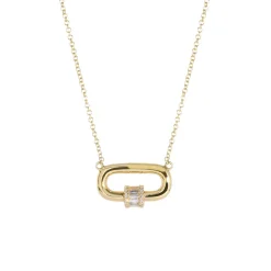 Zadok Collection Link Diamond Pendant With Spinner