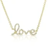 Zadok Collection Love In Cursive Letters 0.26in Diamond Pendant