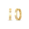 Roberto Coin Love In Verona 20mm Hoop Diamond Flower Earrings