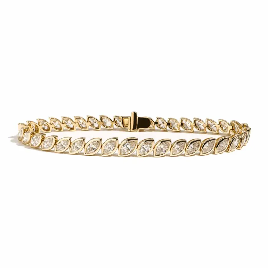 Zadok Collection Marquise Bezel Set Graduated Bracelet