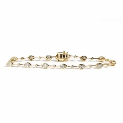 Zadok Collection Marquise Bezel Set Station Bracelet