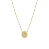 Zoe Chicco Marquise Diamond Small Disc Pendant Necklace
