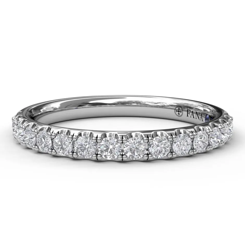 Women Fana Matching Band to Diamond Solitaire Engagement Ring
