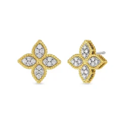 Roberto Coin Medium Stud Earring With Diamonds