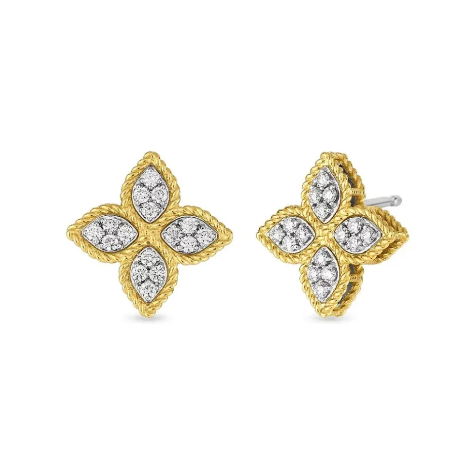 Roberto Coin Medium Stud Earring With Diamonds