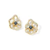 Ippolita Mini Flora Studs With Diamond And Blue Sapphire