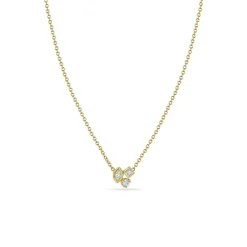 Zoe Chicco Mixed Cut Diamond Cluster Necklace