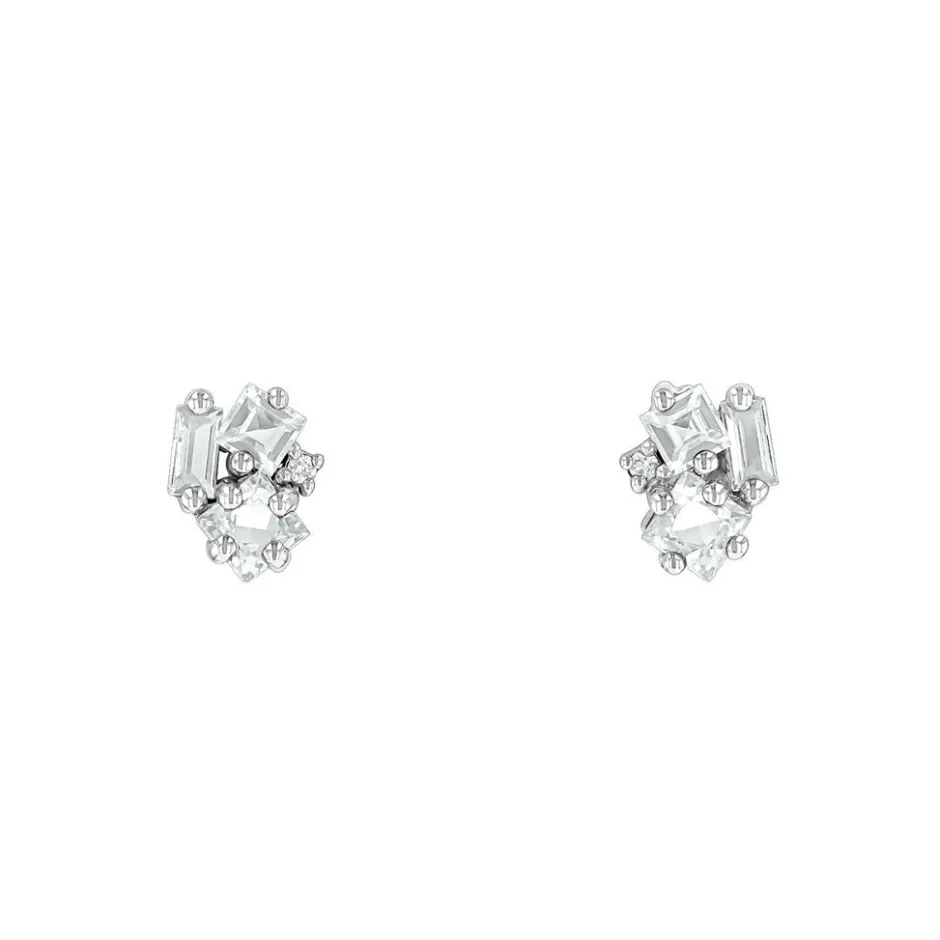 Suzanne Kalan Nadima White Topaz Cluster Studs