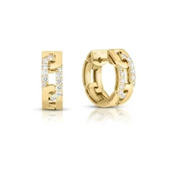 Roberto Coin Navarra Pave Huggie Round Diamond Earrings