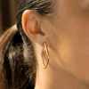 Zadok Collection Open Square Hoop 1.25in Earrings