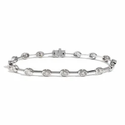 Zadok Collection Oval Bezel Set Station Bracelet