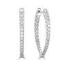 Zadok Collection Oval Huggie 1in Diamond Earrings 1.11ctw