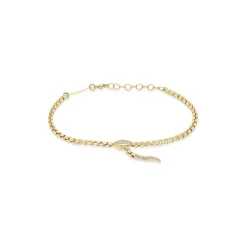 Zoe Chicco Pave Diamond Serpent Box Chain Bracelet