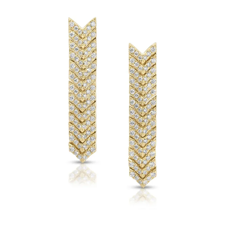 Anita Ko Pave Diamond Zipper Drop Earrings