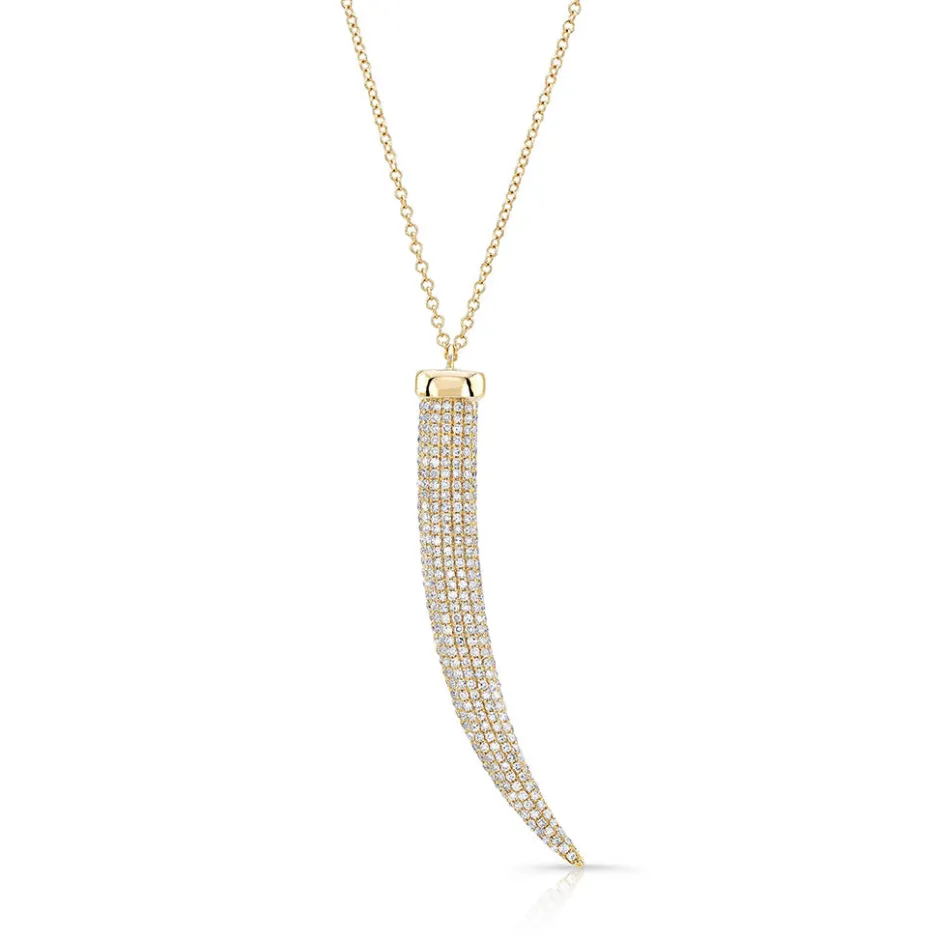 Zadok Collection Pave French Horn Pendant