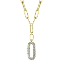 Zadok Collection Pave Paperclip Diamond Pendant