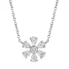 Zadok Collection Pear Flower 0.4in Diamond Pendant