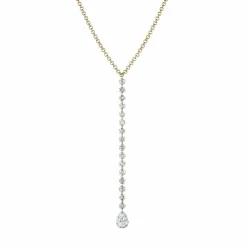 Zadok Collection Pear Round Diamond Pendant