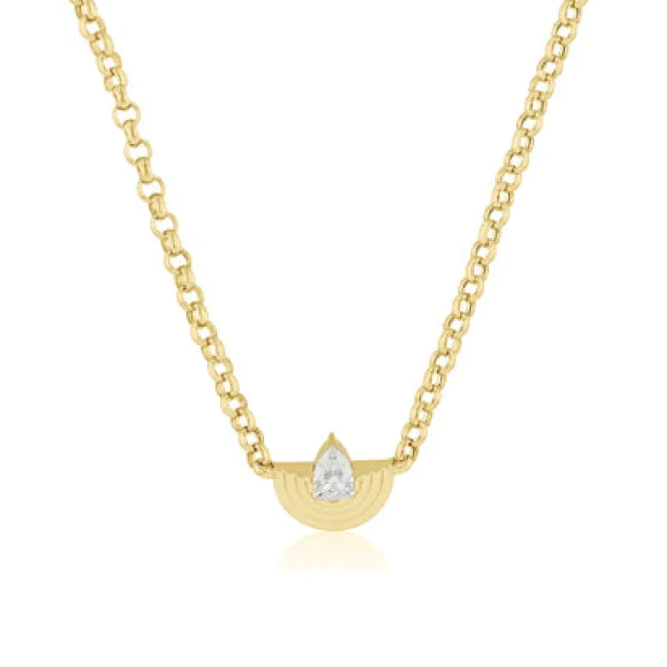 Phillips House Pear Shape Diamond Demi Layered Necklace Pendant