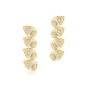 Phillips House Pear Shape Diamond Layered Flared Pear Four Drop Earrings