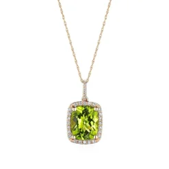 Zadok Collection Peridot And Diamond Pendant
