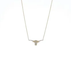 Zadok Collection Petite Diamond Longhorn Pendant