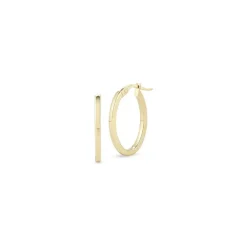Roberto Coin Petite Oval Hoop Earrings