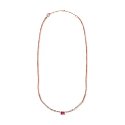 Zadok Collection Pink Sapphire & Diamond Necklace