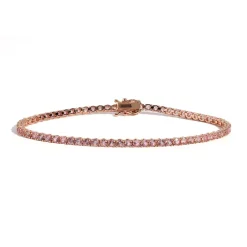 Zadok Collection Pink Sapphire Tennis Bracelet