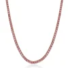 Zadok Collection Pink Sapphire Tennis Necklace