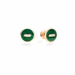 Pomellato Pom Pom Dot Malachite And Diamond Earrings
