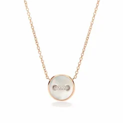 Pomellato Pom Pom Dot Mother Of Pearl And Diamond Pendant