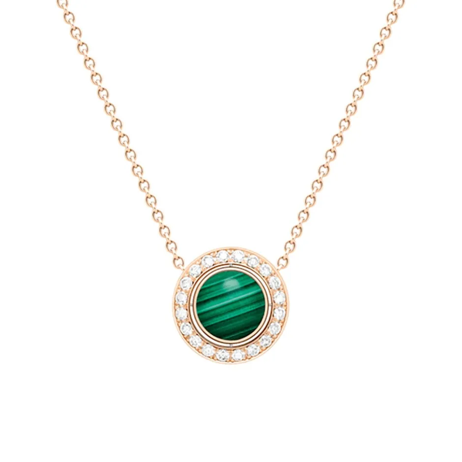Piaget Possession Flipping Halo Diamond And Malachite Pendant