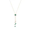 Piaget Possession Spinning Lariat Diamond And Malachite Pendant