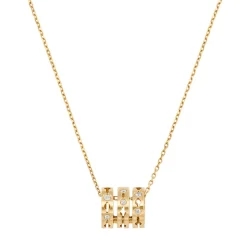 Dinh Van Pulse Necklace Yellow Gold and Diamonds