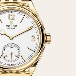 rolex 1908 39 mm, 18 ct yellow gold, polished finish M52508-0008