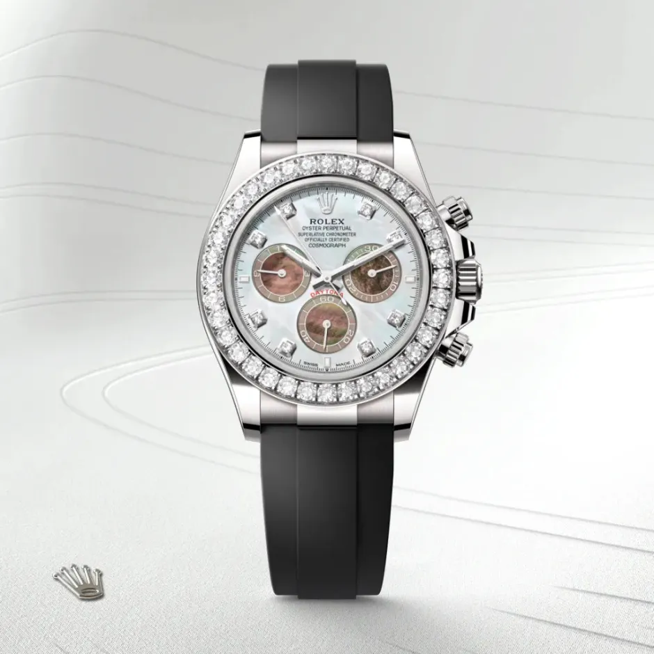 rolex Cosmograph Daytona Oyster, 40 mm, white gold and diamonds M126589RBR-0001