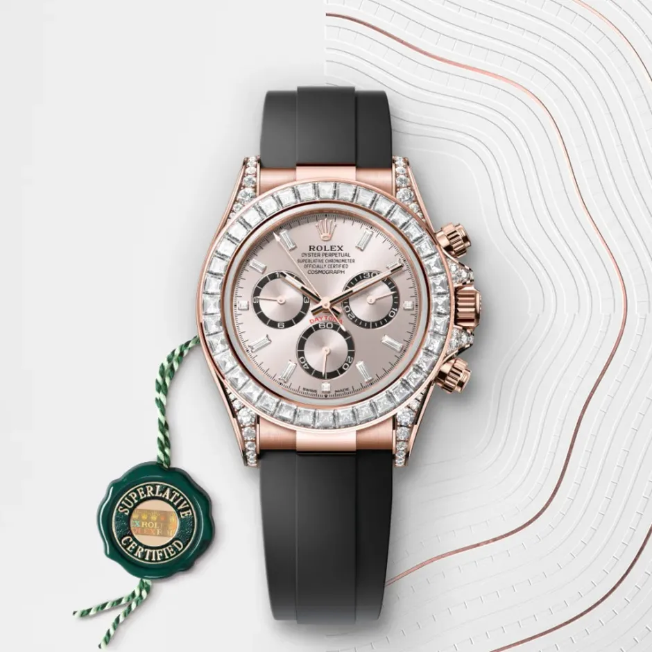 rolex Cosmograph Daytona Oyster, 40 mm, Everose gold and diamonds M126535TBR-0002