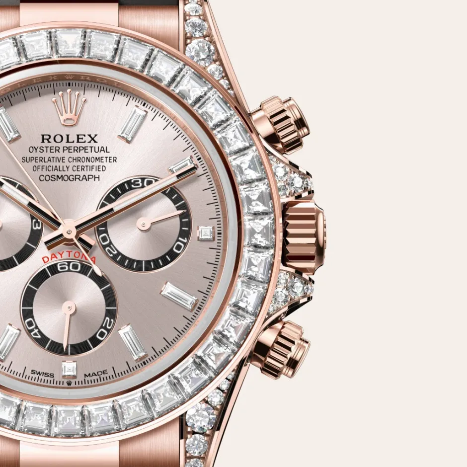 rolex Cosmograph Daytona Oyster, 40 mm, Everose gold and diamonds M126535TBR-0002