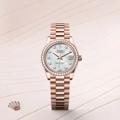 rolex Datejust 31 Oyster, 31 mm, Everose gold and diamonds M278285RBR-0005