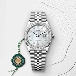 rolex Datejust 36 Oyster, 36 mm, Oystersteel, white gold and diamonds M126284RBR-0011