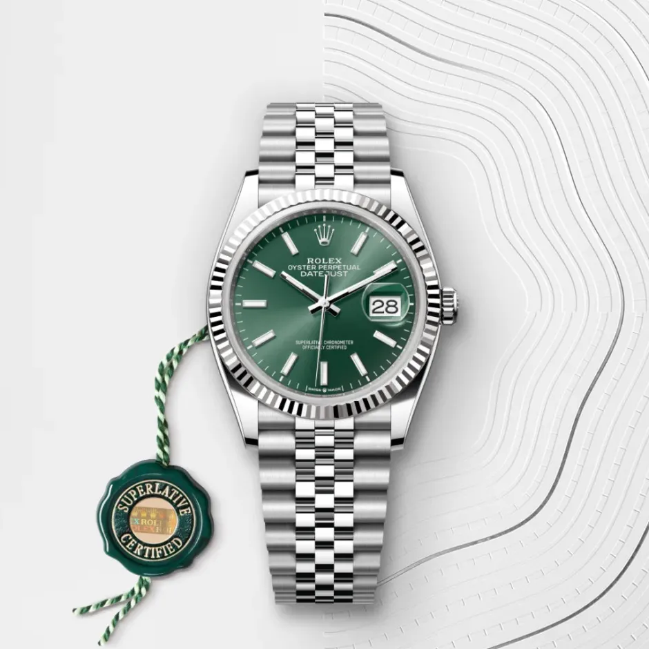 rolex Datejust 36 Oyster, 36 mm, Oystersteel and white gold M126234-0051