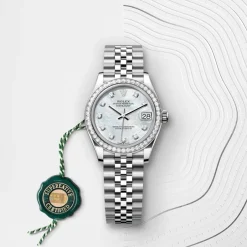 rolex Datejust 31 Oyster, 31 mm, Oystersteel, white gold and diamonds M278384RBR-0008