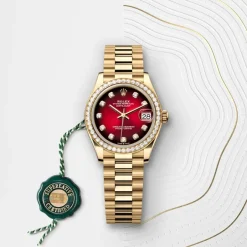 rolex  Datejust 31 Oyster, 31 mm, yellow gold and diamonds M278288RBR-0041