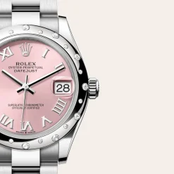 rolex Datejust 31 Oyster, 31 mm, Oystersteel, white gold and diamonds M278344RBR-0021