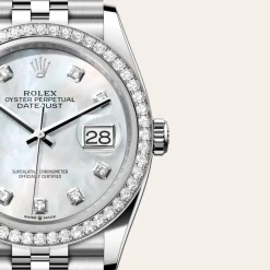 rolex Datejust 36 Oyster, 36 mm, Oystersteel, white gold and diamonds M126284RBR-0011