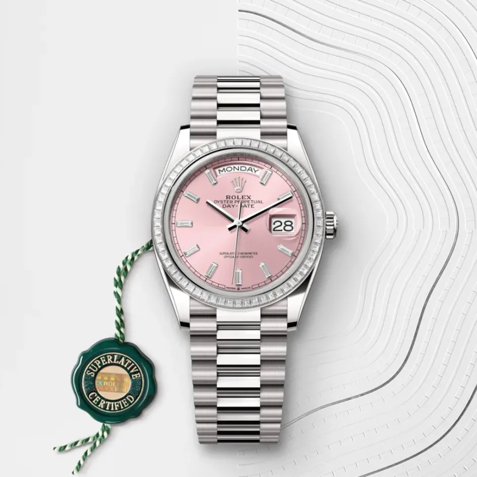 rolex Day-Date 36 Oyster, 36 mm, white gold and diamonds M128399TBR-0029