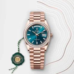 rolex  Day-Date 36 Oyster, 36 mm, Everose gold and diamonds M128395TBR-0032